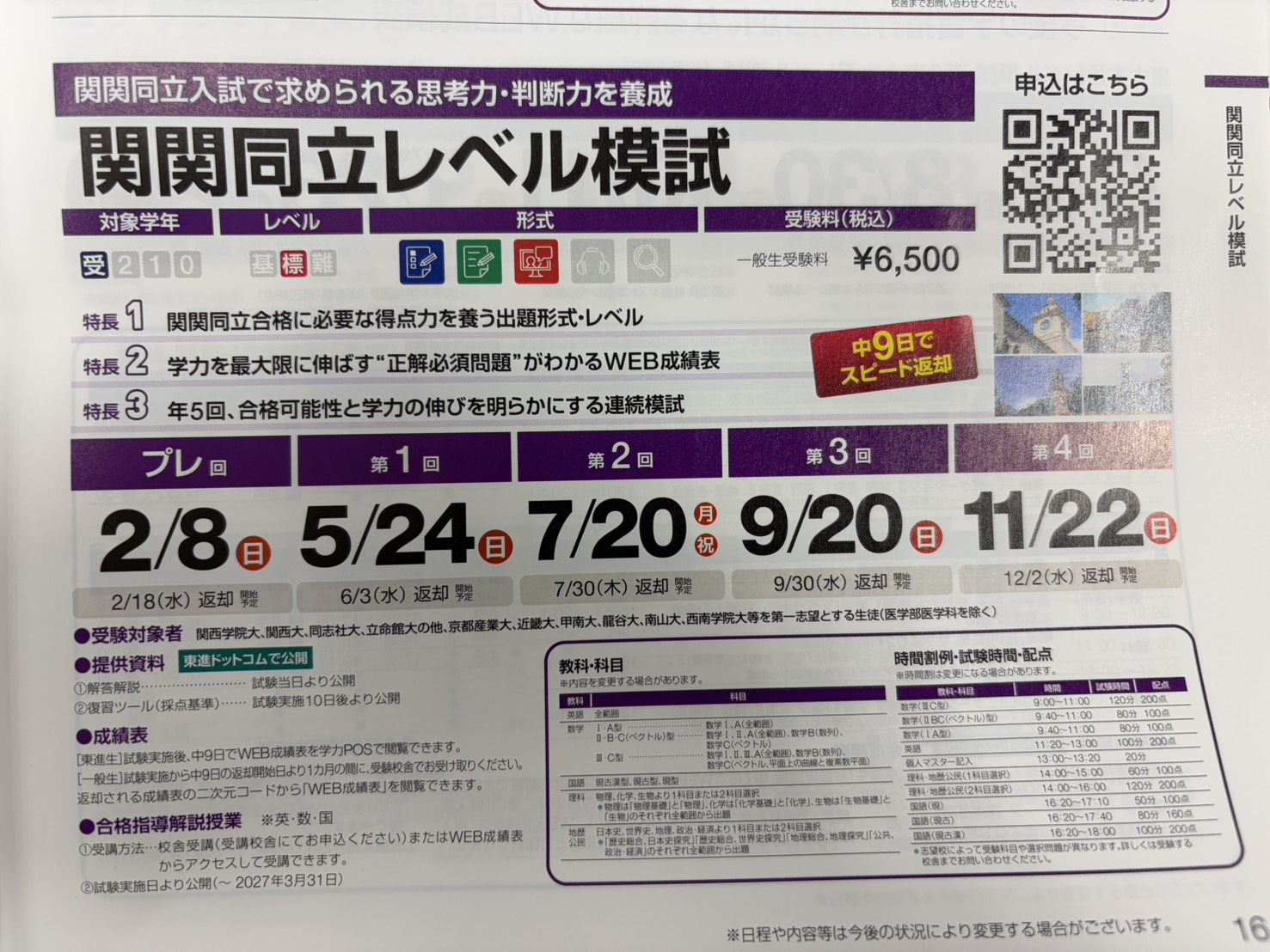 昨日は関関同立レベル模試でした！